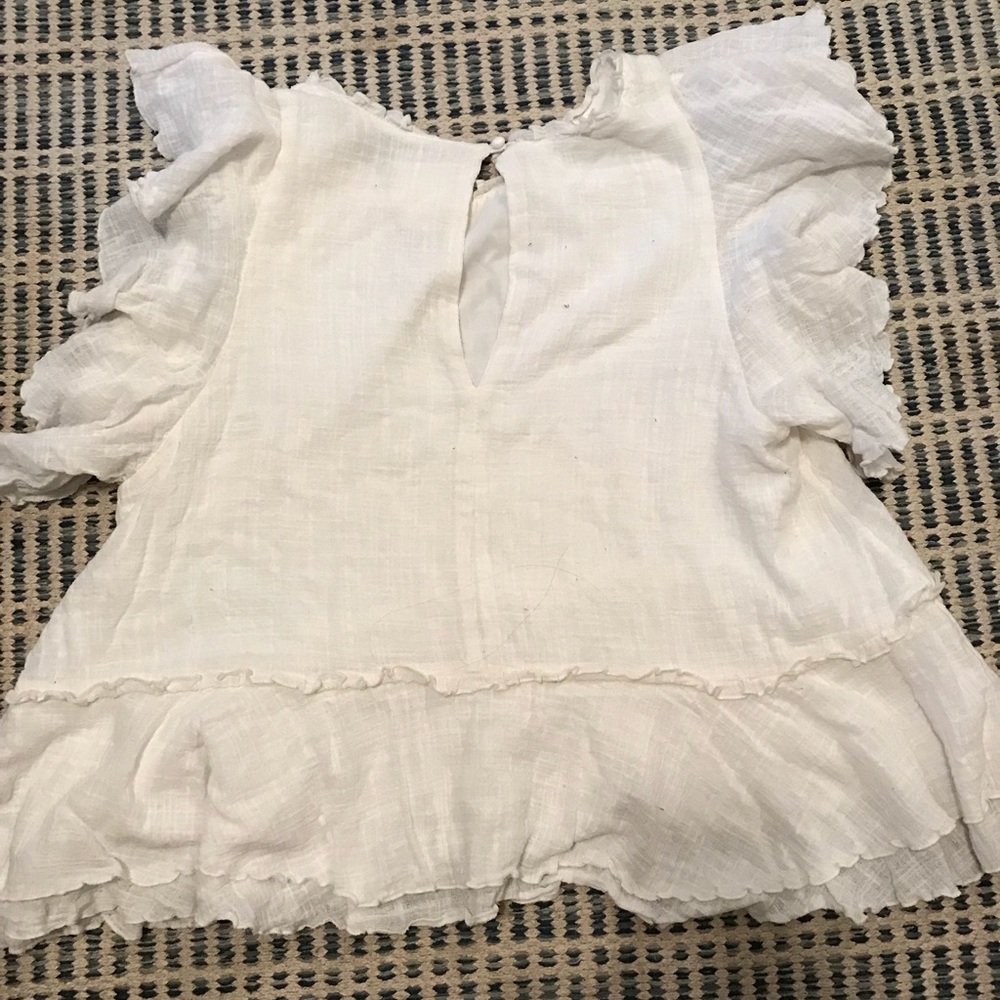 White Ruffle Blouse - Picture 2 of 3